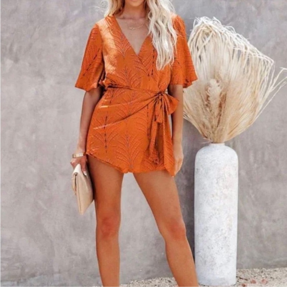 Cupshe Orange Wrap Swim Coverup New w tags